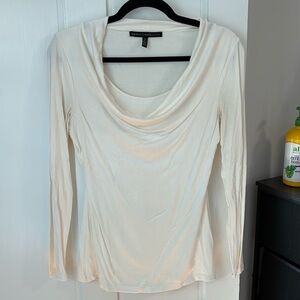 Cowl long sleeve top.
